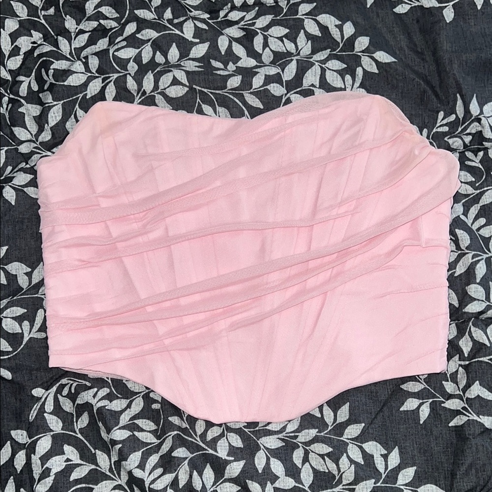 Pink Corset Zip up top